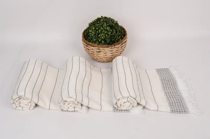 Monogram Turkish Towel, Gift For Him, 70x40 Cotton Waffle Towel, Bathroom Towel, Absorbent Turkish peshtemal towel for beach use, Absorbent towel - 8