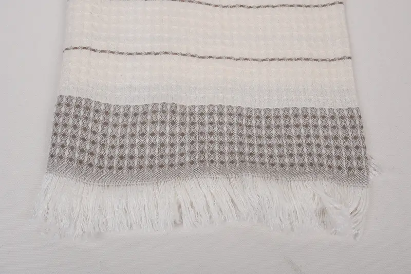 Monogram Turkish Towel, Gift For Him, 70x40 Cotton Waffle Towel, Bathroom Towel, Absorbent Turkish peshtemal towel for beach use, Absorbent towel - 3