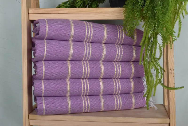 Wedding Favors, Monogram Kitchen Towel, Personalized Dish Towel, 40x24 Cotton Striped Towel, Family Gift, Customized Turkish Towel, Boyfriend Gift - 1