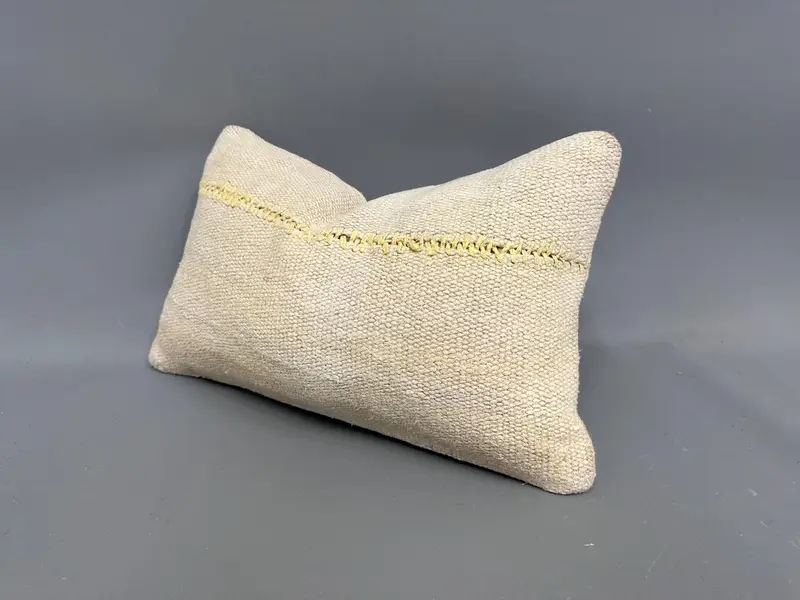 Outdoor Cushion Case, Kilim Pillow Cover, 12x20 White Pillow Cover, Home Decor Pillow, Cushion, Knitted Pillow Cover, Vintage Kilim Pillow - 3
