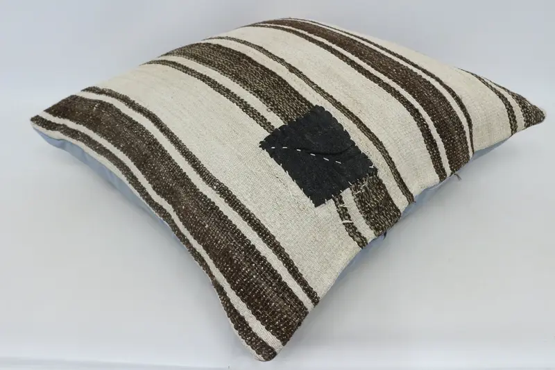 Pillow for Sofa, One Of A Kind Cushion Cover, Bench Cushion, Handmade Kilim Cushion, 28x28 Beige Pillow Case, Vintage Kilim Pillow, Cushion Case - 6
