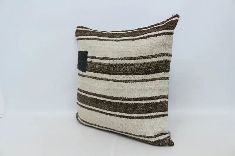 Pillow for Sofa, One Of A Kind Cushion Cover, Bench Cushion, Handmade Kilim Cushion, 28x28 Beige Pillow Case, Vintage Kilim Pillow, Cushion Case - 4