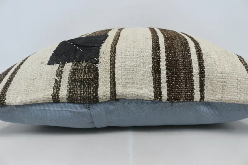 Pillow for Sofa, One Of A Kind Cushion Cover, Bench Cushion, Handmade Kilim Cushion, 28x28 Beige Pillow Case, Vintage Kilim Pillow, Cushion Case - 5