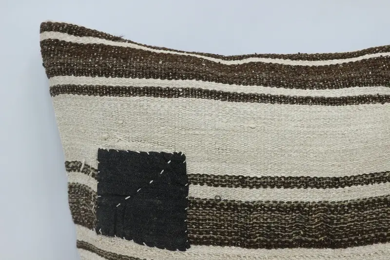 Pillow for Sofa, One Of A Kind Cushion Cover, Bench Cushion, Handmade Kilim Cushion, 28x28 Beige Pillow Case, Vintage Kilim Pillow, Cushion Case - 2