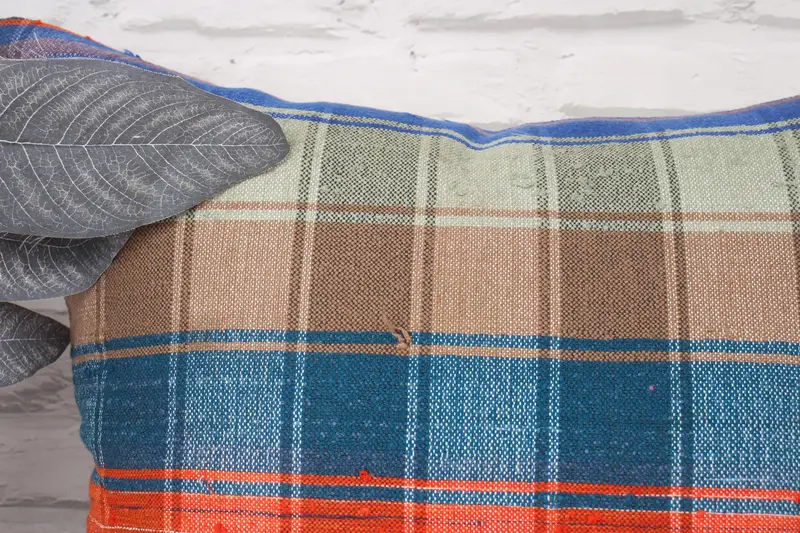 20x20 Blue Pillow Cover, Throw Kilim Pillow, Gift Pillow, Couch Pillow Cover, Kilim Pillow Cover, Cotton Pillow Sham, Cushion Cover - 2