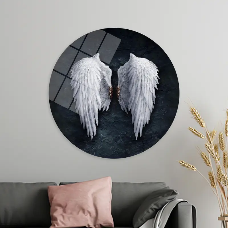 魅惑的なバンクシー エンジェル キャンバス: 抽象的な翼、ファッションの翼アート