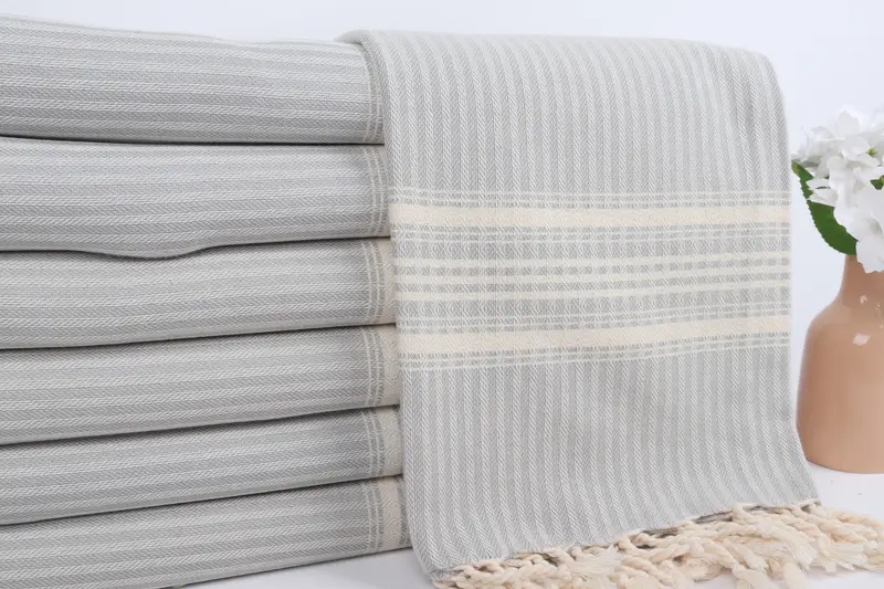 Bachelor Party Gifts, Gift For Him, Best Wedding Gift, Turkish bath towel for spa, 68x38 Linen Striped Towel, Luxury towel, Absorbent towel - 2