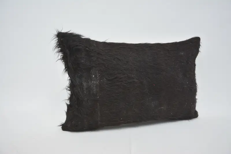 Vintage Pillow, Turkish Pillow, Kilim Cushion Sham, Christmas Pillow Sham, 16x24 Black Pillow Sham, Armchair Pillow Case, Pillow - 3