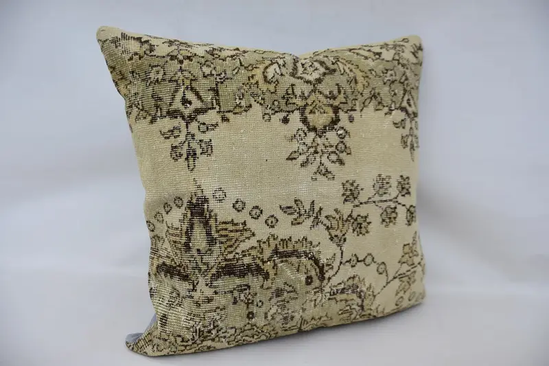 Oriental Pillow Sham, Boho Pillow Sham Cover, Pillow for Couch, Tribal Cushion Cover, 32x32 Beige Pillow Sham, Gift Pillow, Pillow Case - 3
