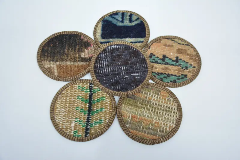 Kahverengi ve Bronz Kilim Bardak Altlığı, Kaymaz Şark Bardak Altlığı