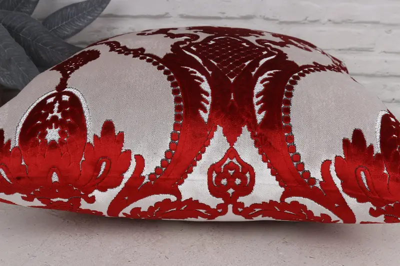Wool Kilim Pillow Pillow Cover, Pillow Case, Cotton Cushion, 20x20 Red Cushion Cover, Throw Kilim Pillow, Kilim Pillow, Boho Pillow Sham Cover - 5