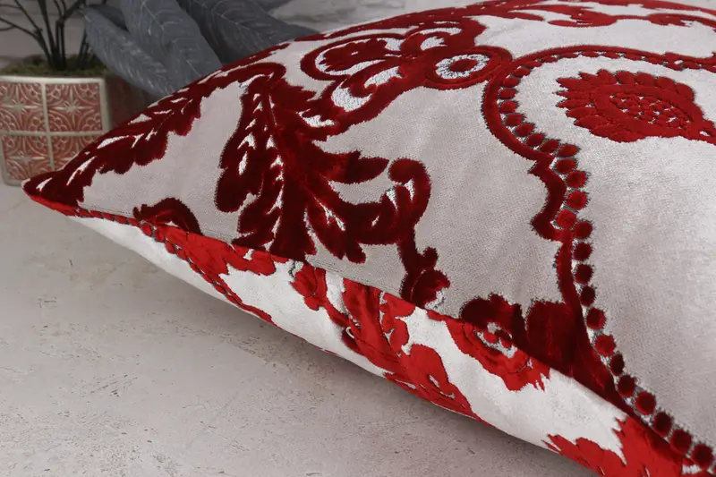 Wool Kilim Pillow Pillow Cover, Pillow Case, Cotton Cushion, 20x20 Red Cushion Cover, Throw Kilim Pillow, Kilim Pillow, Boho Pillow Sham Cover - 6