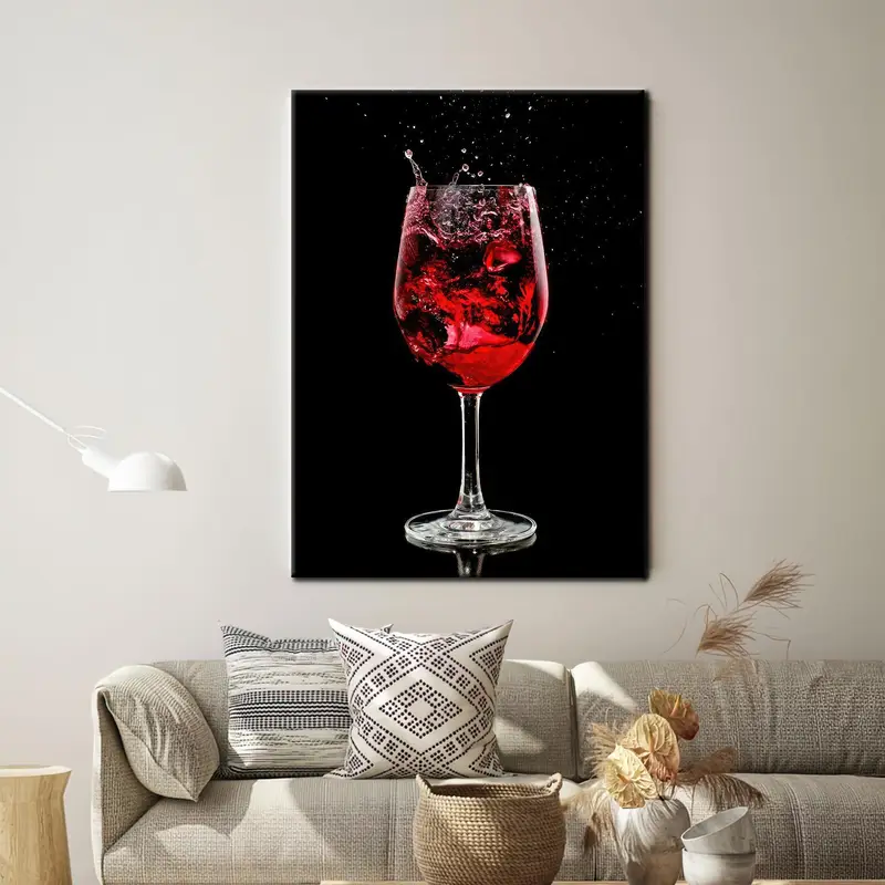 トレンディな赤ワインバー キャンバス: エレガントなパブ & キッチンの装飾