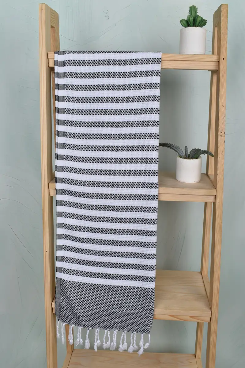 Decorative Towel, Bridal Shower Favor, Wedding Favors, Personalized Hand Towel, Bachelorette Towel, 44x24 Cotton Striped Towel, Turkish Tea Towel - 8