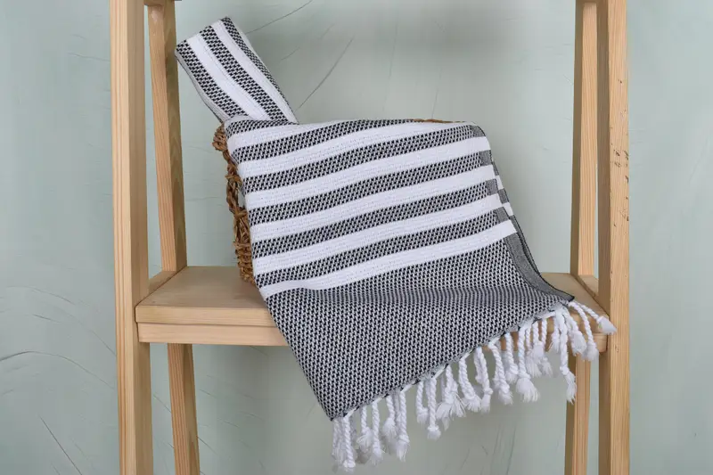 Decorative Towel, Bridal Shower Favor, Wedding Favors, Personalized Hand Towel, Bachelorette Towel, 44x24 Cotton Striped Towel, Turkish Tea Towel - 4