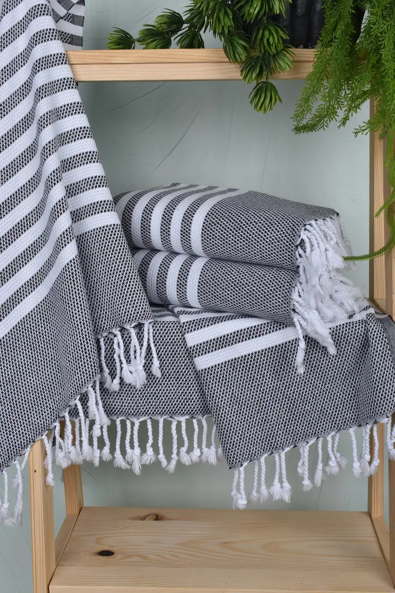 Decorative Towel, Bridal Shower Favor, Wedding Favors, Personalized Hand Towel, Bachelorette Towel, 44x24 Cotton Striped Towel, Turkish Tea Towel - 6