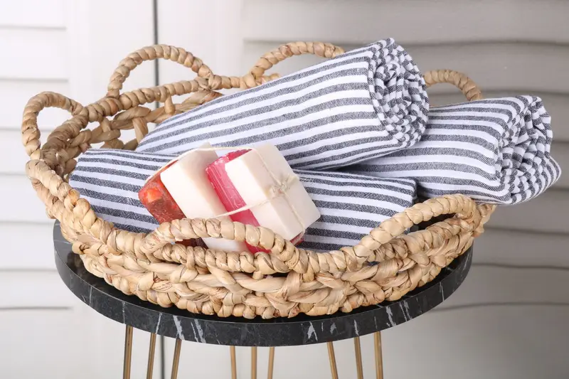 Organic Turkish towel, Beach towel, Absorbent Turkish peshtemal towel for beach use, Bridal Shower Gifts, 68x36 Cotton Striped Towel, Custom Towel - 4