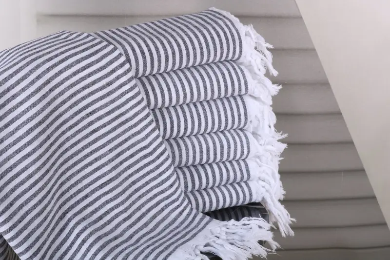 Organic Turkish towel, Beach towel, Absorbent Turkish peshtemal towel for beach use, Bridal Shower Gifts, 68x36 Cotton Striped Towel, Custom Towel - 1