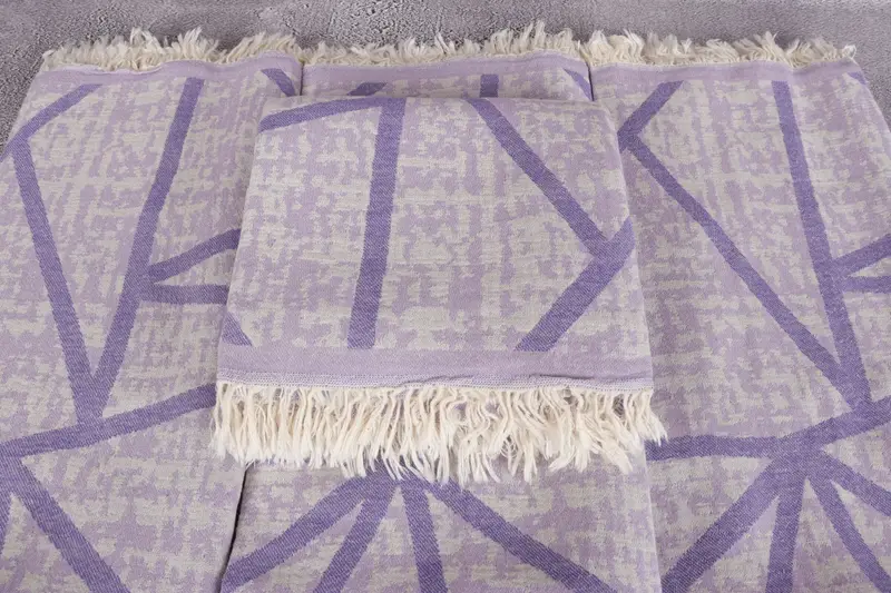 Quick-dry towel, Custom Wedding Gift, Wedding Favors, Handmade Turkish hammam towel, Christmas Favors, 70x40 Cotton Asymmetric Design Towel - 5
