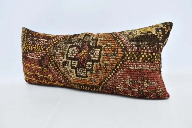 Cushion, 16x36 Red Pillow Sham, Farmhouse Pillow Cover, Vintage Kilim Throw Pillow, Customized Pillow Sham, Pillow for Couch, Vintage Pillow - 4