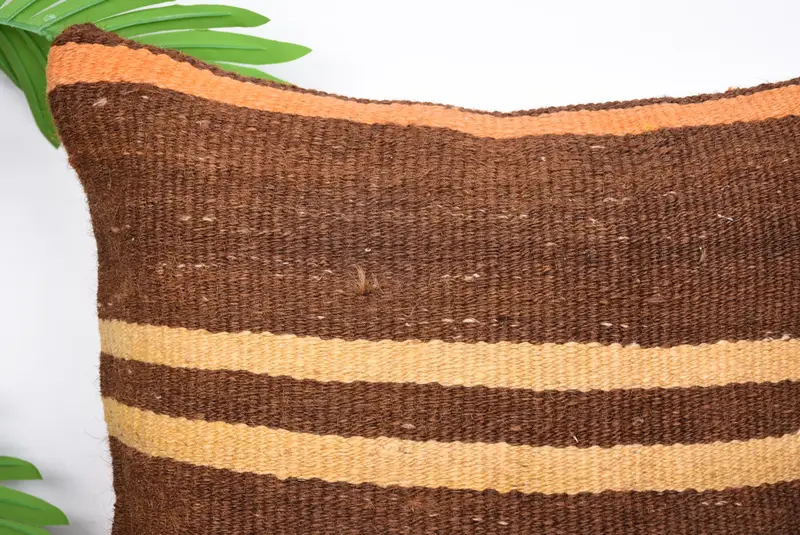 Kilim Pillow Cover, 18x18 Brown Cushion Cover, Antique Pillows, Armchair Cushion Cover, Pillow Sham, Garden Pillow Sham, Home Decor Pillow - 2