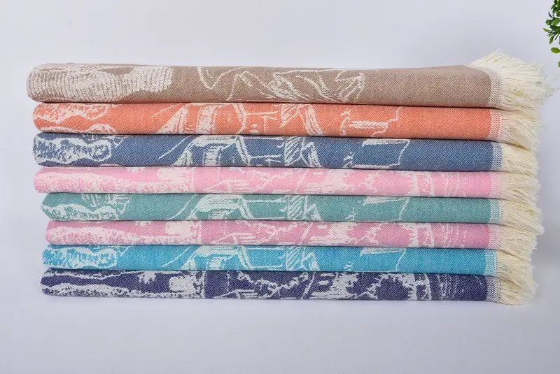 Monogram mutfak havlu, spa havlu, hediye kutuları çay havlu, kişiselleştirilmiş bulaşık havlu, 28x20 pamuklu manzara desenli havlu, Türk el havlu - 2