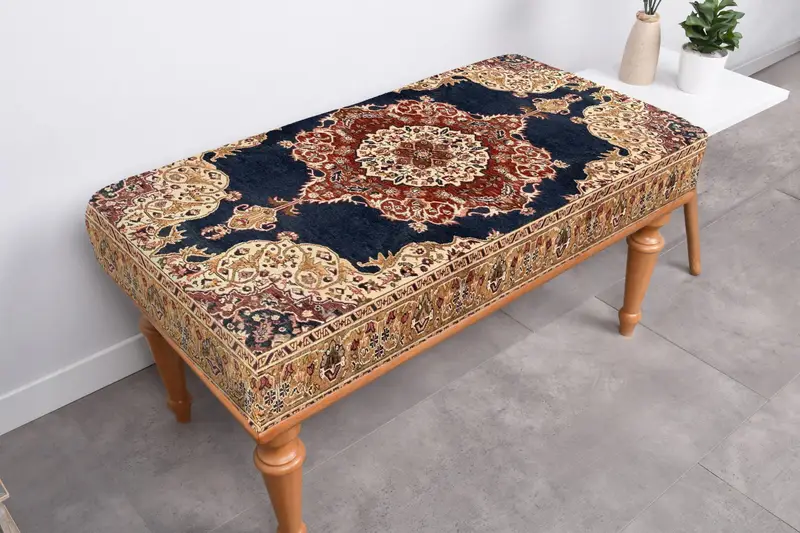 キリム風パターンのモジュール式オットマン、快適なソファセット オットマン