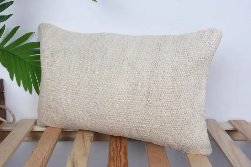 Pillow for Couch, 12x20 White Cushion Case, Bench Cushion, Ethnic Cushion, Cushion Case, Patio Cushion Case, Pillow for Sofa, Boho Pillow - 5