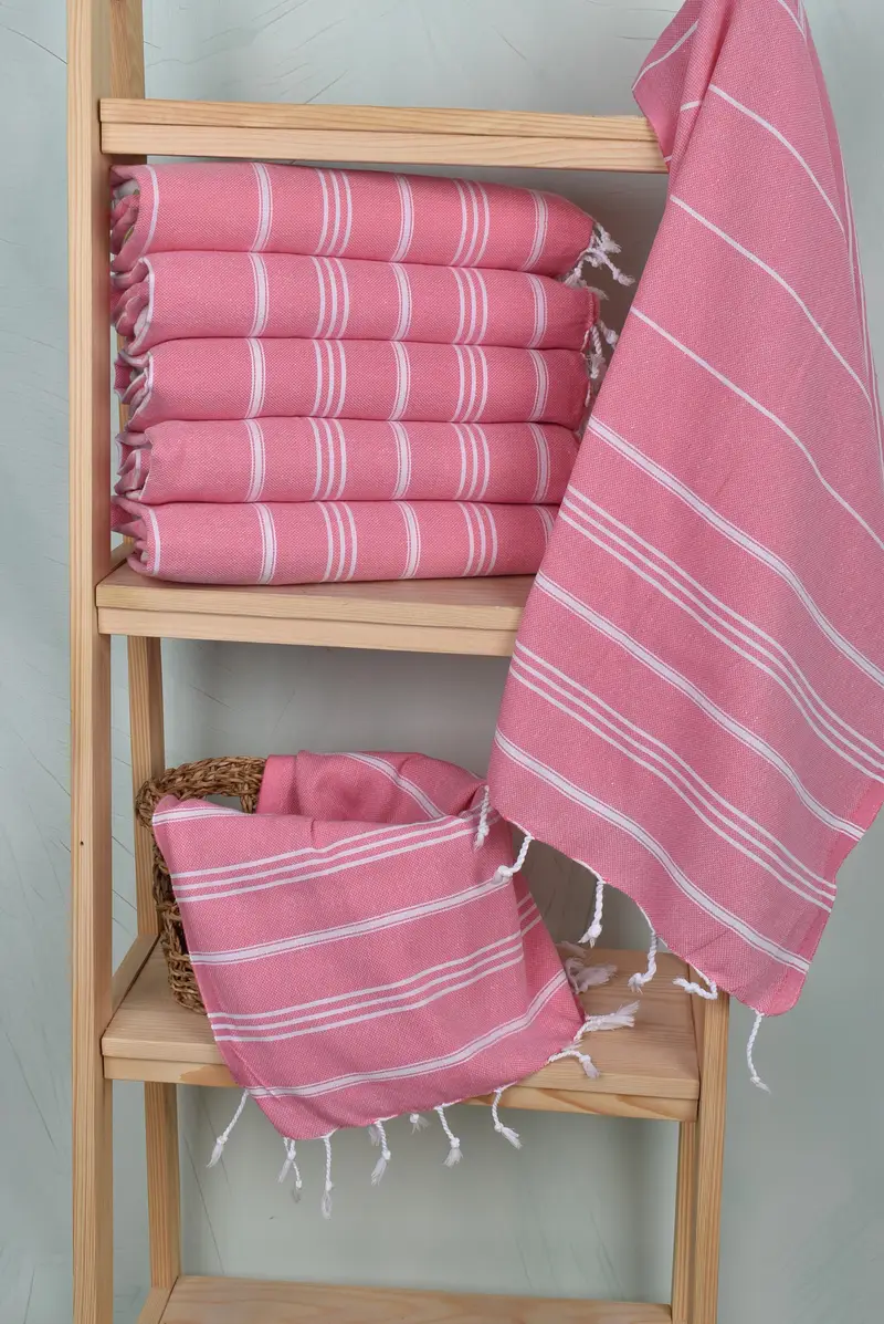 Wedding Favors, Wedding Anniversary Gift, Personalized Kitchen Towel, 40x24 Cotton Striped Towel, Personalized Turkish Towel, Monogrammed Hand Towel - 3