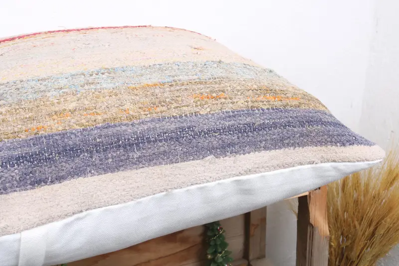 Home Decor Pillow, Vintage Kilim Pillow, Ethnic Pillow Sham, Patio Pillow Sham, Vintage Kilim Throw Pillow, 24x24 White Pillow, Pillow Sham - 6
