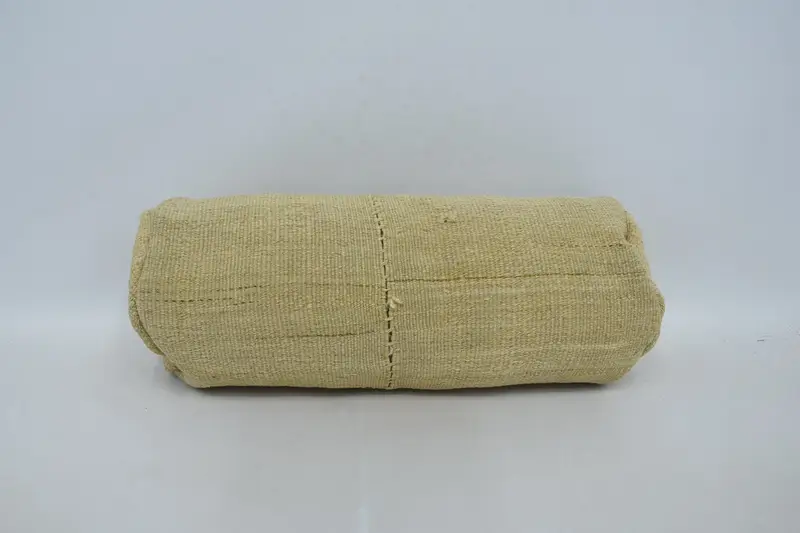 Turkish Pillowcase, 8x20 inch Beige Moroccan Pillow Case - 1