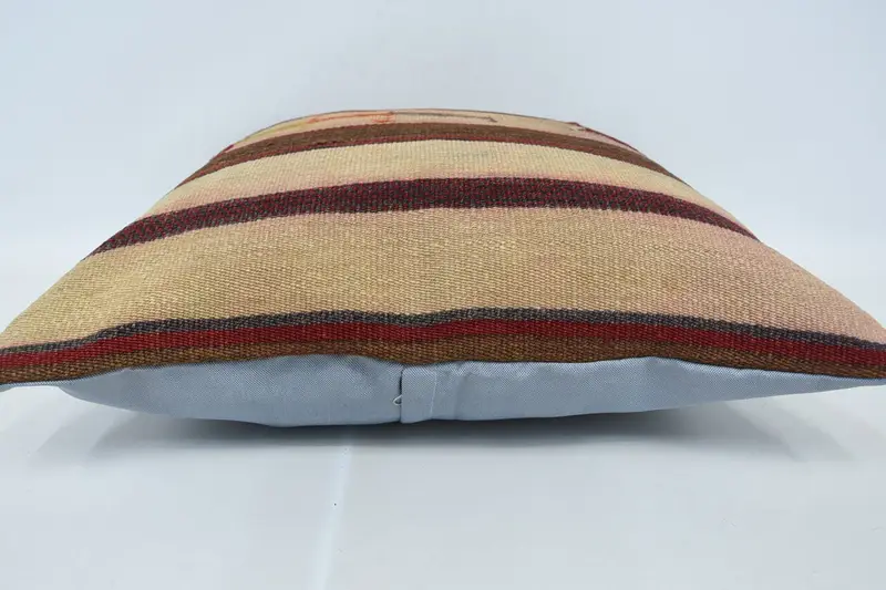 Pillow for Couch, 24x24 Beige Pillow, Boho Pillow Sham Cover, Turkish Pillow, Cushion Case, Wool Kilim Pillow Pillow Cover, Bed Cushion - 5