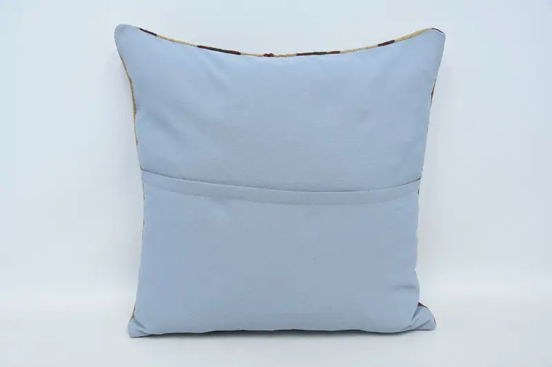 Pillow for Couch, 24x24 Beige Pillow, Boho Pillow Sham Cover, Turkish Pillow, Cushion Case, Wool Kilim Pillow Pillow Cover, Bed Cushion - 6