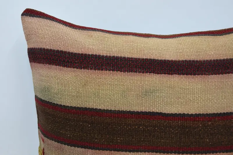 Pillow for Couch, 24x24 Beige Pillow, Boho Pillow Sham Cover, Turkish Pillow, Cushion Case, Wool Kilim Pillow Pillow Cover, Bed Cushion - 2