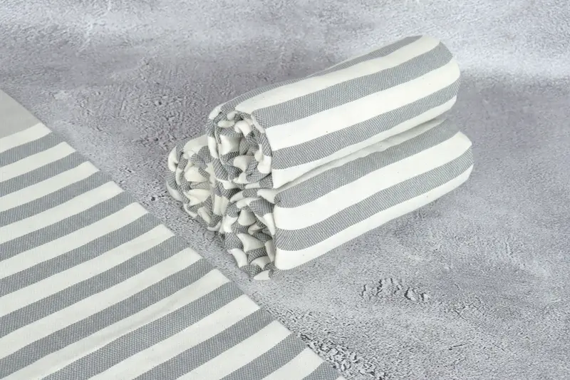 Toalla absorbente, Peshtemal, toalla de playa de lujo turco Peshtemal, regalo de dama de honor personalizado, toalla fouta, toalla a rayas de algodón de 70x40, toalla de spa - 16