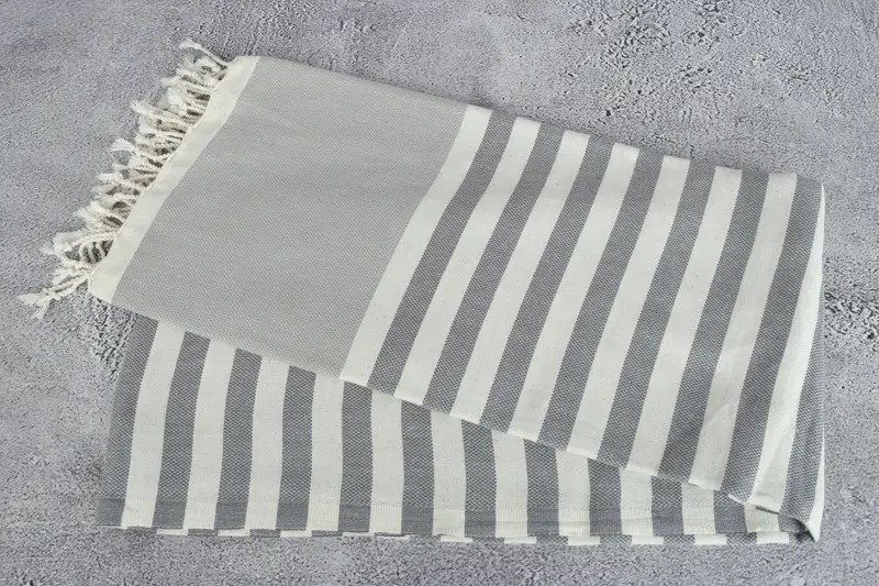 Toalla absorbente, Peshtemal, toalla de playa de lujo turco Peshtemal, regalo de dama de honor personalizado, toalla fouta, toalla a rayas de algodón de 70x40, toalla de spa - 12