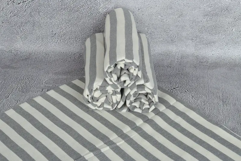 Toalla absorbente, Peshtemal, toalla de playa de lujo turco Peshtemal, regalo de dama de honor personalizado, toalla fouta, toalla a rayas de algodón de 70x40, toalla de spa - 14
