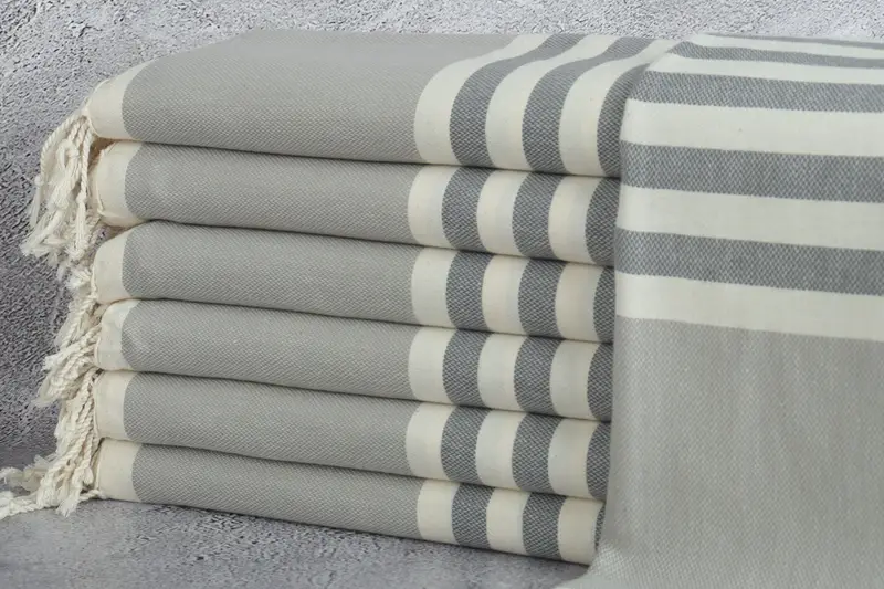 Toalla absorbente, Peshtemal, toalla de playa de lujo turco Peshtemal, regalo de dama de honor personalizado, toalla fouta, toalla a rayas de algodón de 70x40, toalla de spa - 2