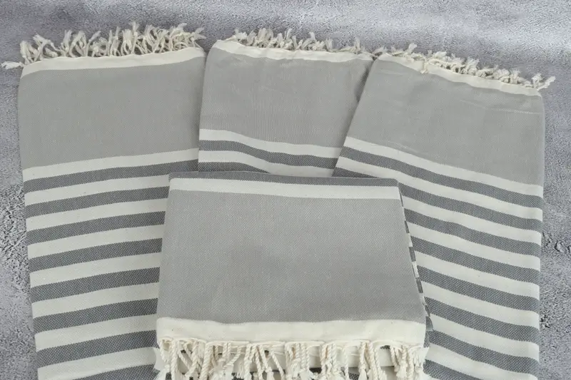 Toalla absorbente, Peshtemal, toalla de playa de lujo turco Peshtemal, regalo de dama de honor personalizado, toalla fouta, toalla a rayas de algodón de 70x40, toalla de spa - 7