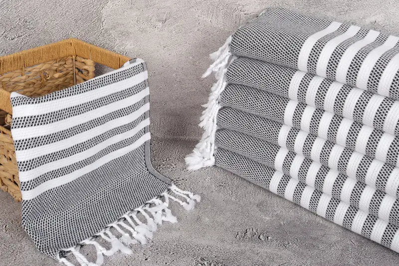 Bachelorette Party Favors, Personalized Gifts, Monogram Towels, 44x24 Cotton Striped Towel, Bathroom Towels, Wedding Gift, Customized Turkish Towel - 3
