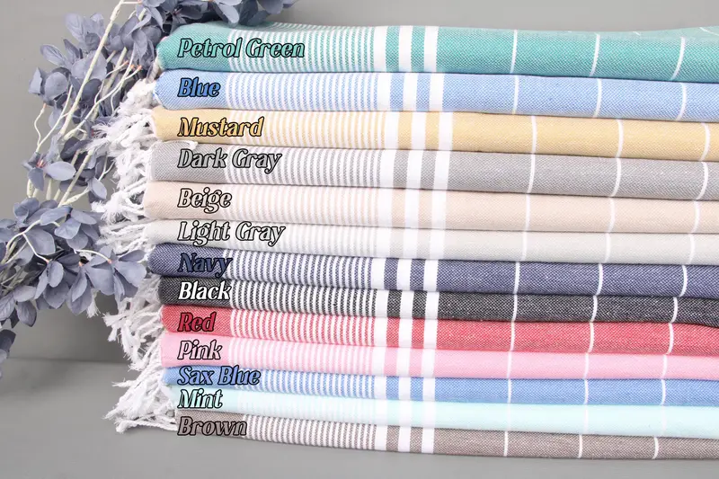 Striped Dish Towel Organic/Recycled Cotton Beige, 24x40