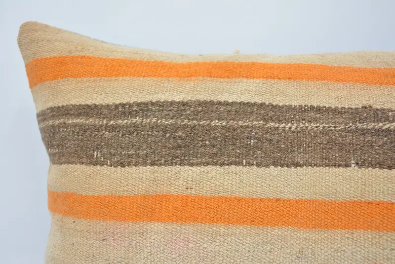 Outdoor Bolster Pillow Cover, Cushion, 16x24 Beige Pillow Case, Patio Pillow, Vintage Kilim Throw Pillow, Kilim Pillow Cover, Throw Kilim Pillow - 2