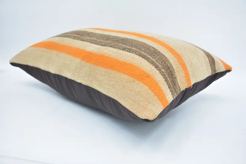 Outdoor Bolster Pillow Cover, Cushion, 16x24 Beige Pillow Case, Patio Pillow, Vintage Kilim Throw Pillow, Kilim Pillow Cover, Throw Kilim Pillow - 6