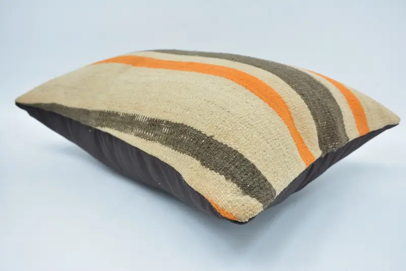 16x24 Beige Pillow Case, Kilim Pillow Cover, Accent Throw Pillow Cover, Ethnical Kilim Rug Pillow, Pillow Cover, Boho Pillow Sham Cover - 6