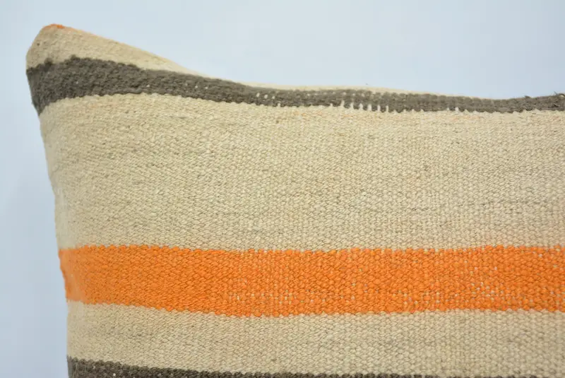 16x24 Beige Pillow Case, Kilim Pillow Cover, Accent Throw Pillow Cover, Ethnical Kilim Rug Pillow, Pillow Cover, Boho Pillow Sham Cover - 2
