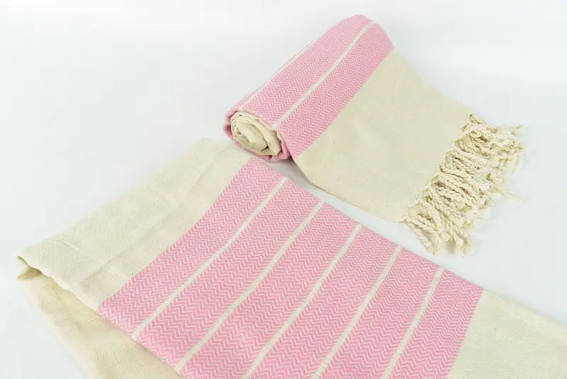 Bachelor Party Favors, Best Friend Gift, Embroidered Beach Towel, Handmade Gift, Summer Towel, Monogram Turkish Towel, 68x40 Linen Zig zag Towel - 7