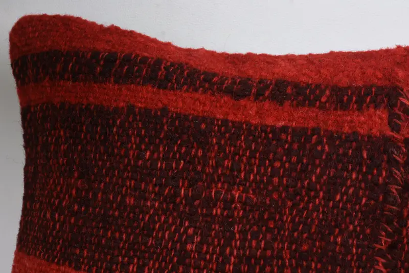 Turkish Kilim Pillow, Wholesale Pillow Cover, Outdoor Cushion, 12x12 Red Pillow Case, Pillow Sham, Handmade Kilim Cushion, Home Decor Pillow - 2