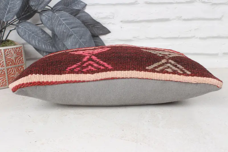 Home Decor Pillow, Retro Cushion Case, 8x16 Brown Cushion Case, Interior Designer Pillow, Pillow for Sofa, Pillow Cover, Square Throw Cushion Cover - 5
