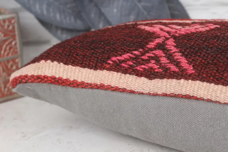 Home Decor Pillow, Retro Cushion Case, 8x16 Brown Cushion Case, Interior Designer Pillow, Pillow for Sofa, Pillow Cover, Square Throw Cushion Cover - 7