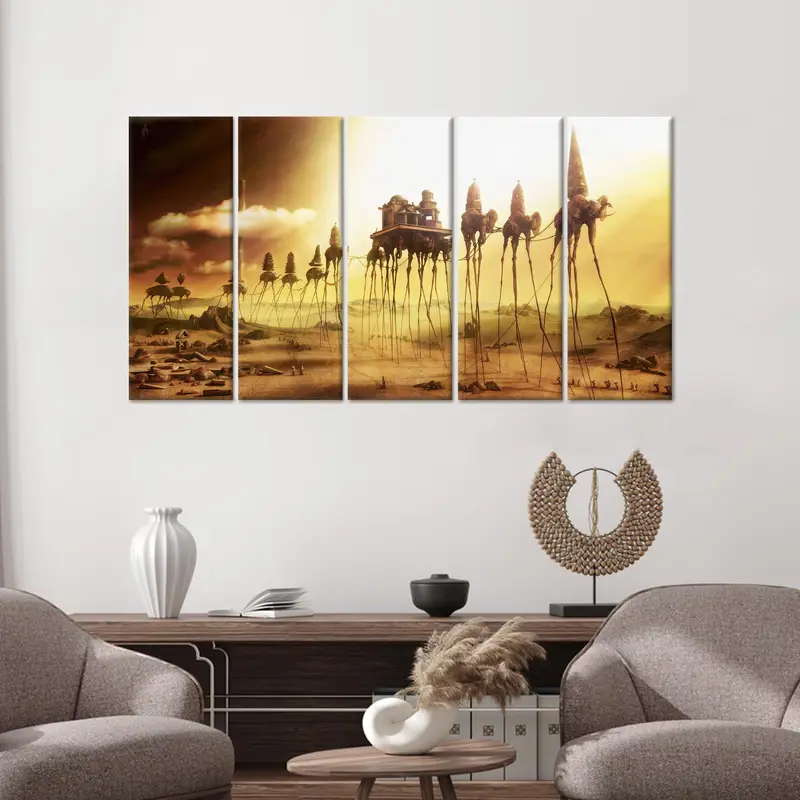 Elephants Canvas , Dali Canvas Art Decor, Salvador Dali Wall Art, Surreal Artwork, Modern Canvas, Abstract Artwork, Reproduction Art, - 1